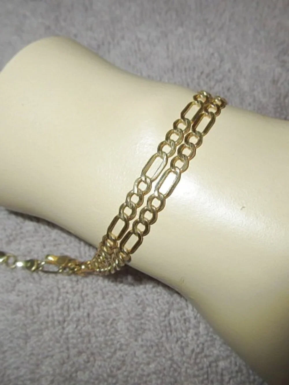 10K Solid Gold Mariner Anchor Anklet Chain 10
